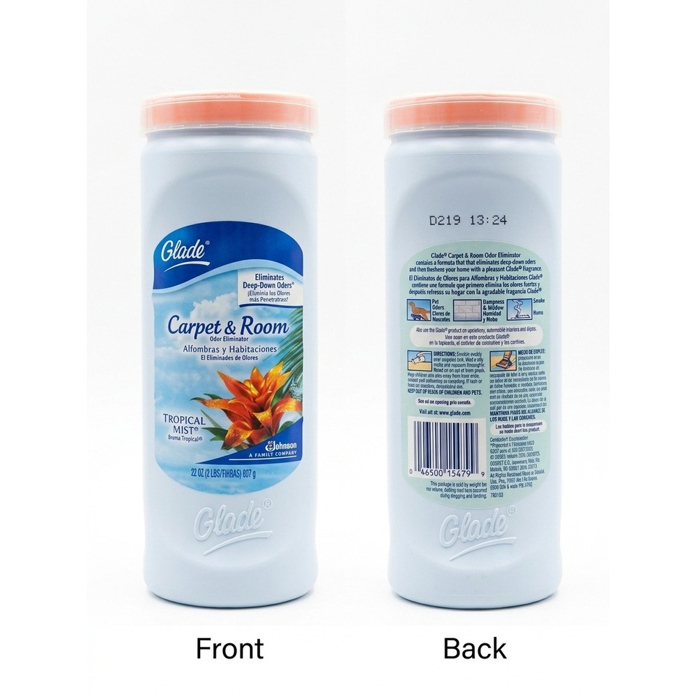 Glade Carpet & Room Odor Eliminator Tropical Mist 32 oz 2 LB Discontinued Scent